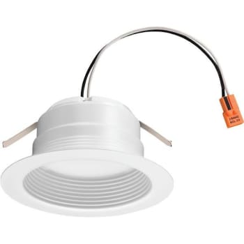 Lithonia Lighting Contractor Select E 4 in. 3K 700 Lumens Recessed LED Baffle Trim (Soft White)