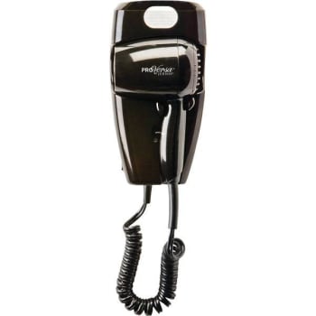 Image for Jerdon 1600w Wall-Mount Hair Dryer Direct Wire (Black) from HD Supply