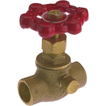 Image for Private Brand Unbranded 1/2 " X 1/2 " Solid Brass C X C Stop And Waste Valve from HD Supply