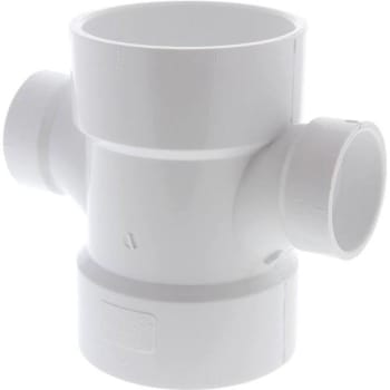 Image for Nibco 3 In. X 3 In. X 1-1/2 In. X 1-1/2 In. PVC DWV All Hub Double Sanitary Tee from HD Supply