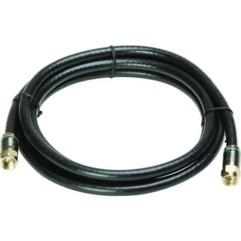 BLACK POINT PRODUCTS 3 ft RG-6/U Coaxial Cable w/ Connectors (Black)