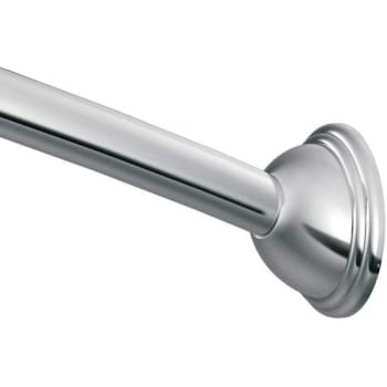 Moen 60 In. Curved Shower Rod W/ Pivoting Flanges (Chrome)