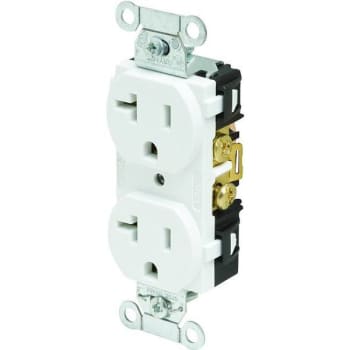 Image for Hubbell 20a 125v Commercial/Industrial Self-Grounding Duplex Standard Outlt from HD Supply