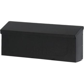 Gibraltar Mailboxes Small Black Townhouse Steel Horizontal Wall Mount Mailbox