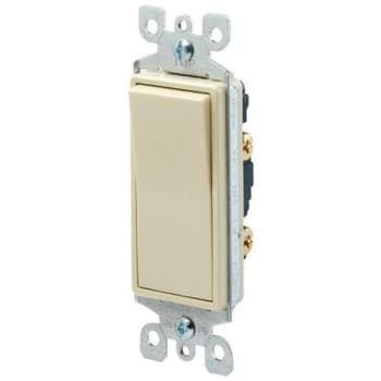 Leviton 15 Amp Decora Grounding Rocker Light Switch With Quickwire Ivory