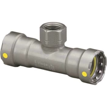 Image for Viega Megapressg 1 In. X 1 In. X 1/2 In. Carbon Steel Fpt Tee Fitting from HD Supply