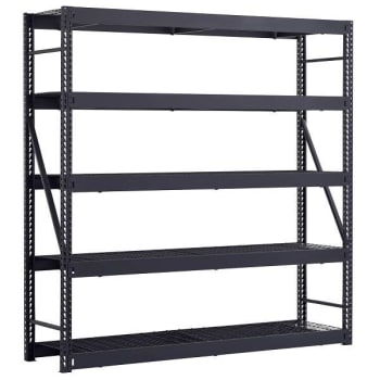 Image for Husky 5-Tier Steel Freestanding Garage Storage Shelving Unit, 90"x90"x24", Black from HD Supply