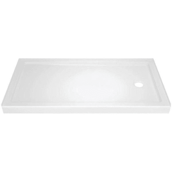 Image for Delta Classic 400 60 in. x 32 in. Alcove Shower Pan Base w/ Right Drain (High Gloss White) from HD Supply