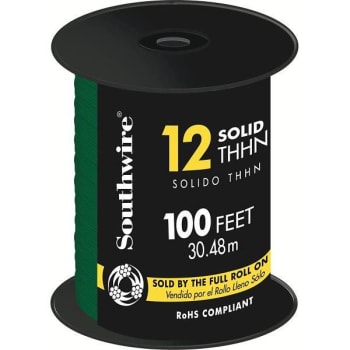 Image for Southwire 100 Ft. 12 Green Solid Cu Thhn Wire from HD Supply