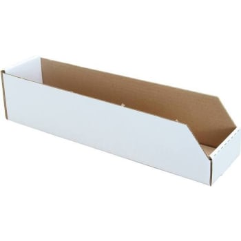 Image for Cardboard Cube Storage Bin 4 In. H X 4 In. W X 18 In. D (White) from HD Supply