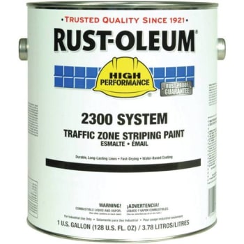Image for Rust-Oleum 1 Gal. Semi-Gloss Traffic Striping Paint (White) from HD Supply