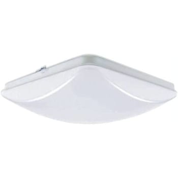 Image for Envirolite 11 in. 100W Equiv. Integrated LED Square Ceiling Flush Mount (White) from HD Supply