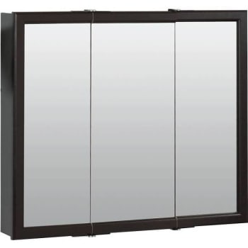 Image for Zenith 24 in. W x 26 in. Surface-Mount Tri-View Mirror Medicine Cabinet (Espresso) from HD Supply