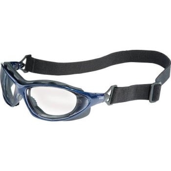 Image for Honeywell Uvex Seismic Sealed Eyewear w/ Clear Lens and Metallic Blue Frame from HD Supply