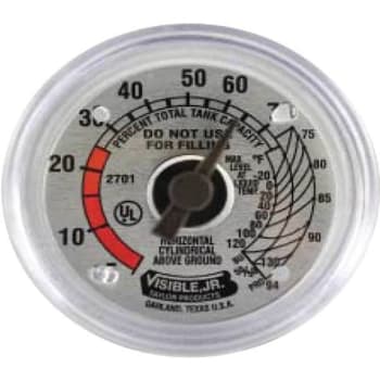 Image for Squibb Taylor 2 In. Gas Jr. Or Sr. Flat Gauge Replacement Dial from HD Supply
