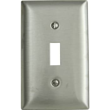 Image for Hubbell Stainless Steel 1-Gang Toggle Wall Plate from HD Supply