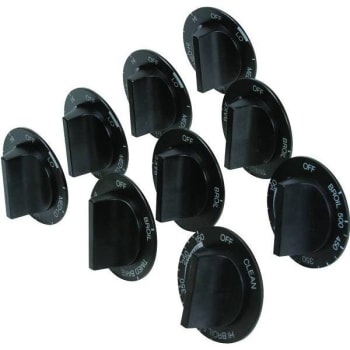 #rk362 Replacement Electric Range Knob Set (Black)