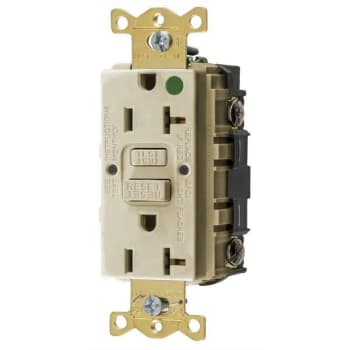 Image for Hubbell 20a 125v Hospital-Grade Self-Test Gfci W/ LED (Ivory) from HD Supply