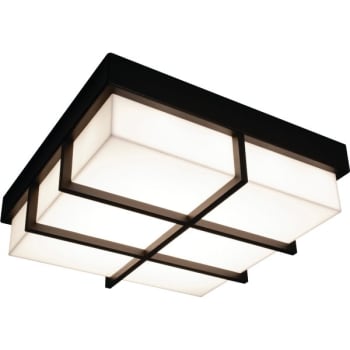 Seasons® 12 Watt Outdoor Bug-Resistant LED Flush-Mount Ceiling Light (Black)