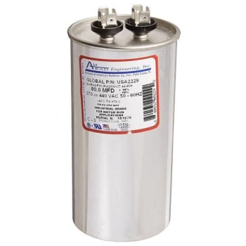 Image for Amrad Engineering Usa2229 80 MFD 370/440 VAC Round Motor Run Capacitor from HD Supply
