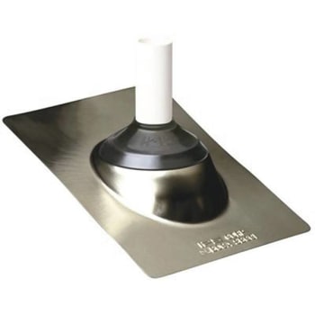 Image for Ips Water-Tite 12 In. X 16 In. Aluminum Roof Flashing W/ 4 In. Dia. Vent Pipe And Elastomer Collar from HD Supply