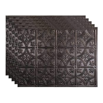 Image for Fasade 18x24 Traditional #1 Backsplash Panel, Smoked Pewter, Package Of 5 from HD Supply