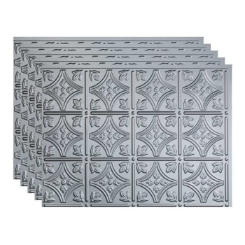 Image for Fasade 18x24 Traditional #1 Backsplash Panel, Argent Silver, Package Of 5 from HD Supply