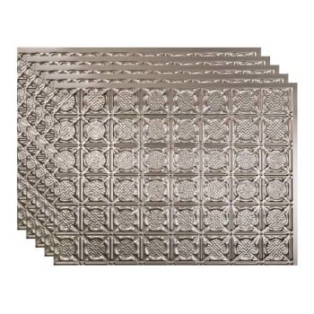 Image for Fasade 18x24 Traditional #6 Backsplash Panel, Brushed Nickel, Package Of 5 from HD Supply