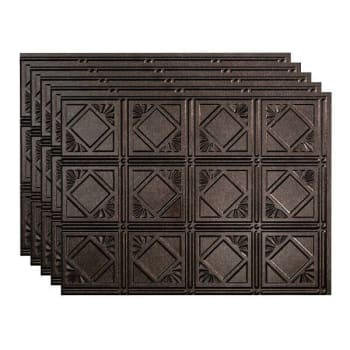 Image for Fasade 18x24 Traditional #4 Backsplash Panel, Smoked Pewter, Package Of 5 from HD Supply