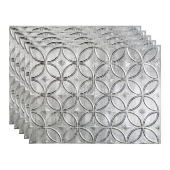 Image for Fasade 18x24 Rings Backsplash Panel, Crosshatch Silver, Package Of 5 from HD Supply
