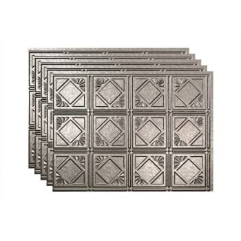 Image for Fasade 18x24 Traditional #4 Backsplash Panel, Galvanized Steel, Package Of 5 from HD Supply