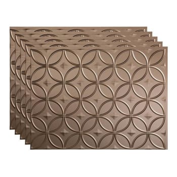 Image for Fasade 18x24 Rings Backsplash Panel, Argent Bronze, Package Of 5 from HD Supply