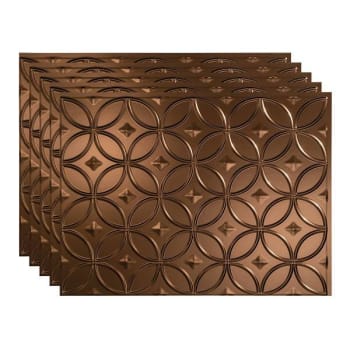 Image for Fasade 18x24 Rings Backsplash Panel, Oil Rubbed Bronze, Package Of 5 from HD Supply