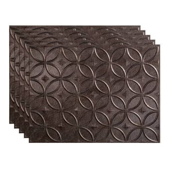 Image for Fasade 18x24 Rings Backsplash Panel, Smoked Pewter, Package Of 5 from HD Supply