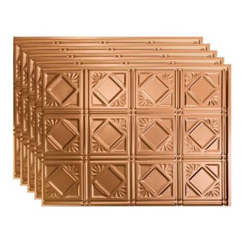 Image for Fasade 18x24 Traditional #4 Backsplash Panel, Polished Copper, Package Of 5 from HD Supply
