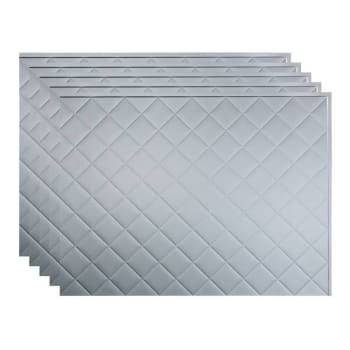 Image for Fasade 18x24 Quilted Vinyl Backsplash Panel, Argent Silver, Package Of 5 from HD Supply