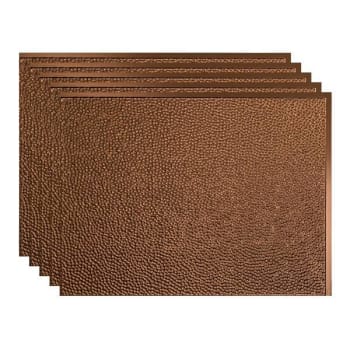 Image for Fasade 18x24 Hammered Vinyl Backsplash Panel, Oil Rubbed Bronze, Package Of 5 from HD Supply