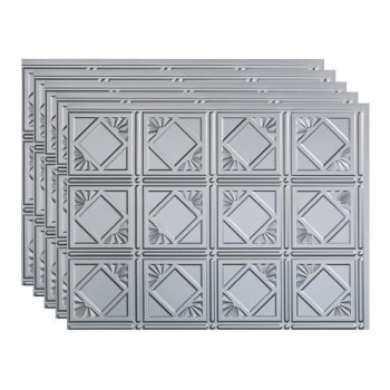 Image for Fasade 18x24 Traditional #4 Backsplash Panel, Argent Silver, Package Of 5 from HD Supply