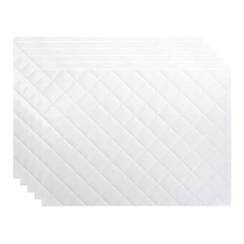 Image for Fasade 18x24 Quilted Vinyl Backsplash Panel, Gloss White, Package Of 5 from HD Supply