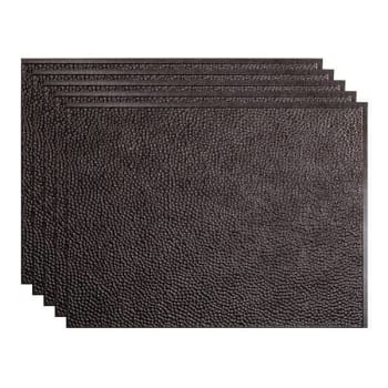 Image for Fasade 18x24 Hammered Vinyl Backsplash Panel, Smoked Pewter, Package Of 5 from HD Supply