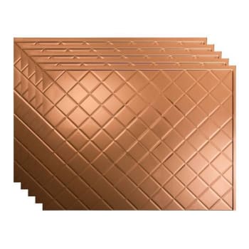 Image for Fasade 18x24 Quilted Vinyl Backsplash Panel, Polished Copper, Package Of 5 from HD Supply