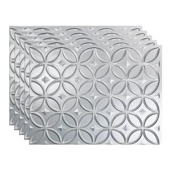 Image for Fasade 18x24 Rings Backsplash Panel, Brushed Aluminum, Package Of 5 from HD Supply