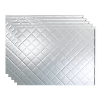 Image for Fasade 18x24 Quilted Vinyl Backsplash Panel, Brushed Aluminum, Package Of 5 from HD Supply