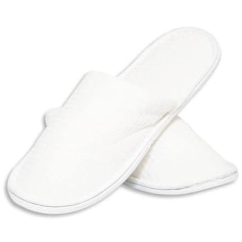 Fredi & Sons Inc. 12" Closed Toe Waffle Slipper With Travel Bag Case Of 100