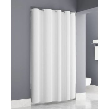 Image for Zenna Home Easy Hang ™ Plainweave White Shower Curtain 71X80 Hook White - Case of 12 from HD Supply