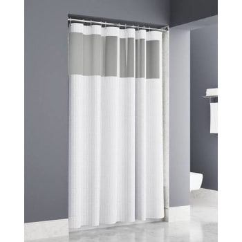 Image for Zenna Home Exto Waffle Regular White Shower Curtain 72x78 Case Of 12 from HD Supply