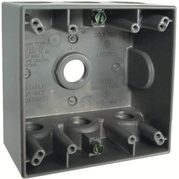 Image for Bell N3r Aluminum 2-Gang Weatherproof Outdoor Electrical Box With 7 Outlets At 1/2 In. And 2 Plugs from HD Supply