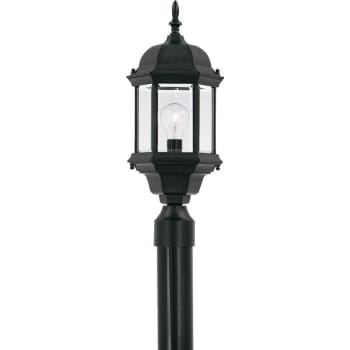 Image for Designers Fountain Devonshire 1-Light Post Lantern Lighting Post Cap (Black) from HD Supply