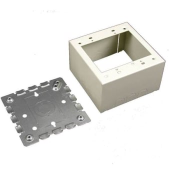 Image for Legrand Wiremold 500 And 700 Series 2-1/2 Metal Surface Raceway 2-Gang Box (Ivory) from HD Supply
