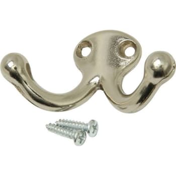 Image for Ives Double Wardrobe Hook (Bright Nickel) from HD Supply